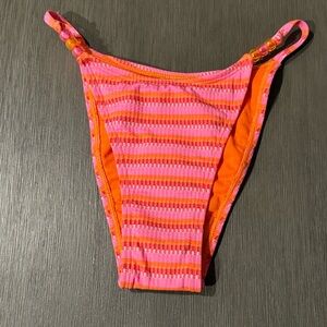 Wild Fable Pink and Orange Striped Bikini Bottom